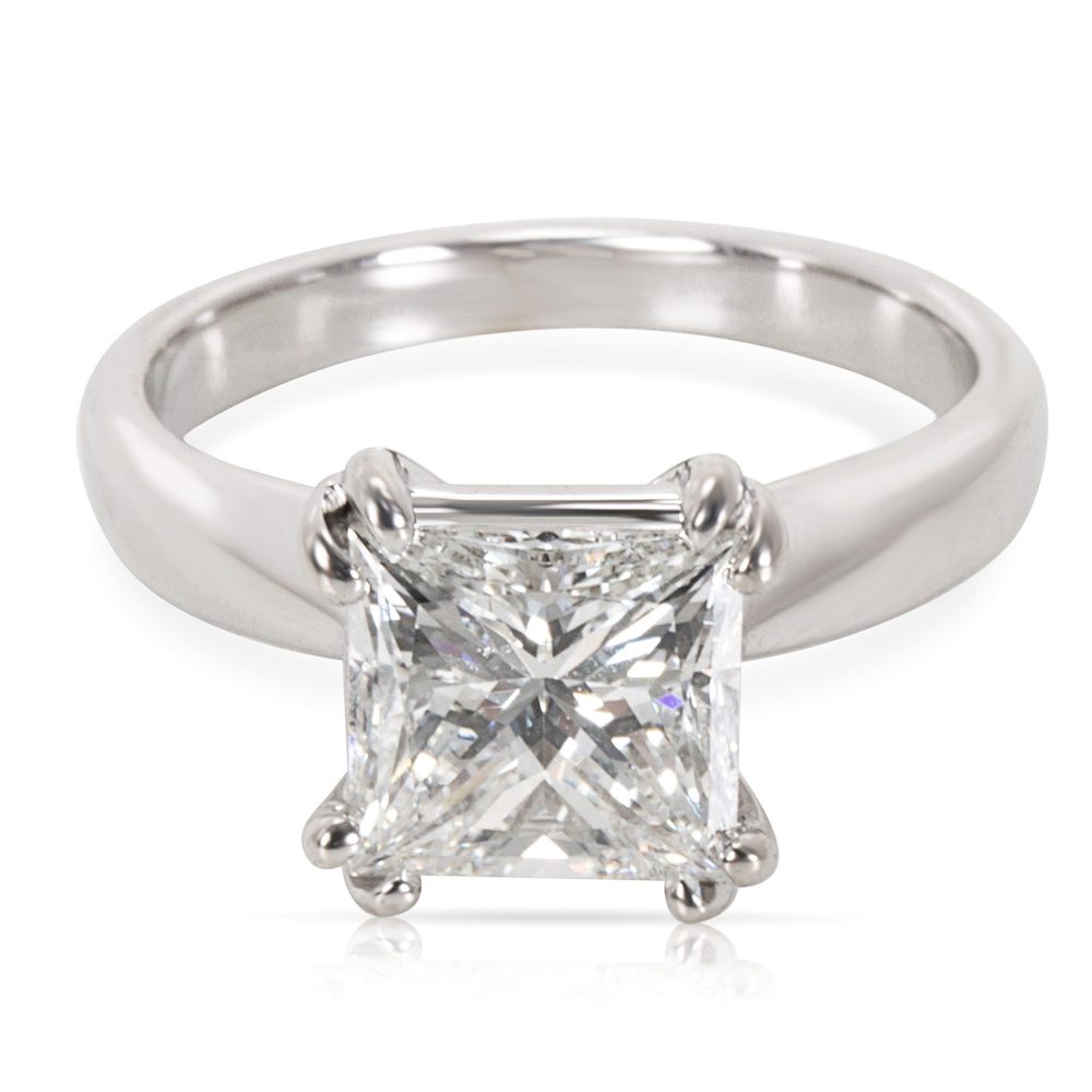 Ritani Princess Cut Diamond Engagement Ring in 14K White Gold G VS2 (1.51 CT)